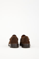 Gucci Brown Suede Lug Sole Loafer