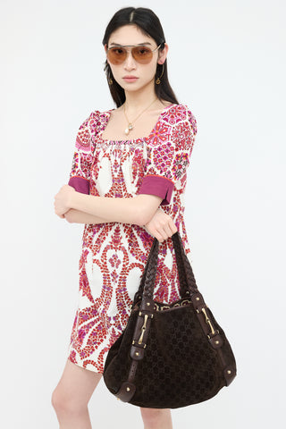 Gucci Suede GG Monogram Pelham Bag