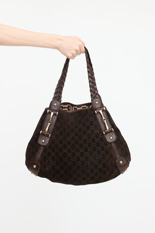 Gucci Suede GG Monogram Pelham Bag