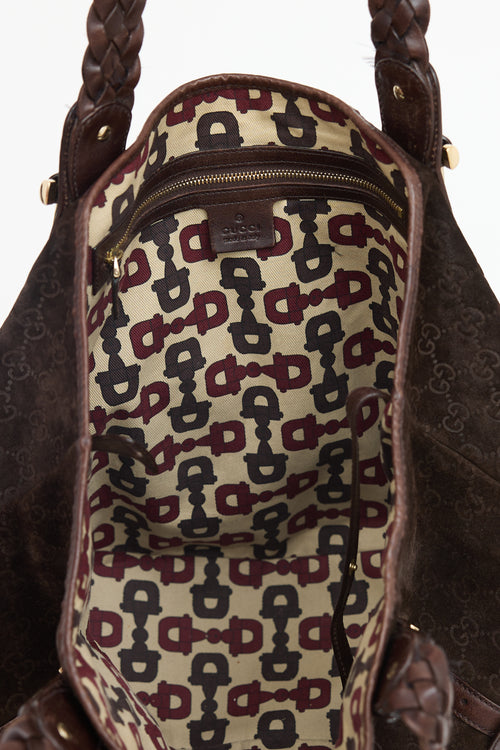Gucci Suede GG Monogram Pelham Bag