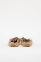 Gucci Velvet GG Princetown Fur Mule
