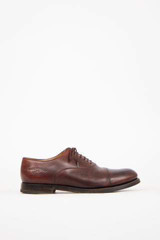 Gucci Brown Leather Lace Up Oxford