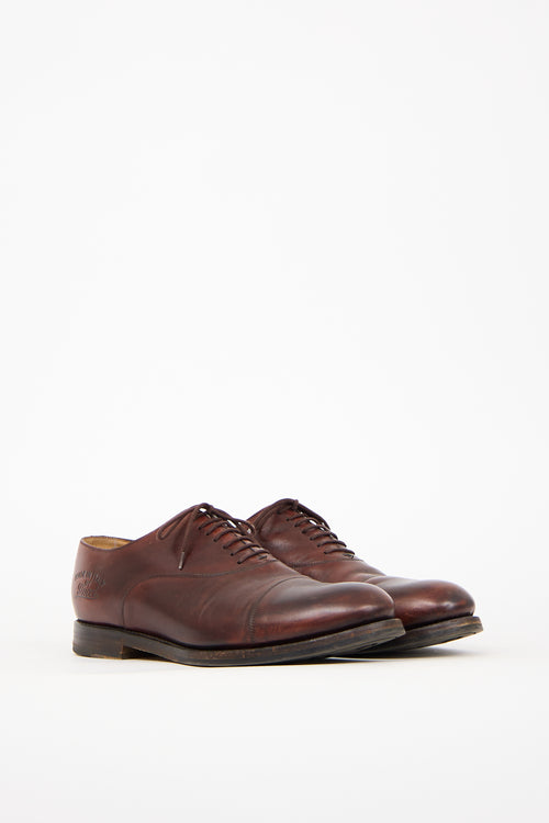 Gucci Brown Leather Lace Up Oxford