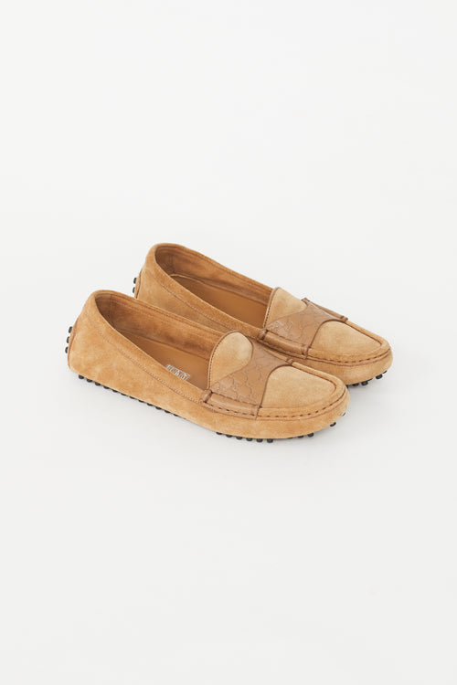 Gucci Brown Suede Driving Loafer