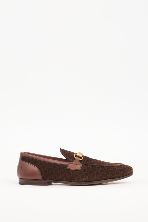 Gucci Brown Suede Mini G Cube Loafer