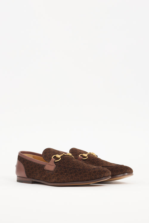 Gucci Brown Suede Mini G Cube Loafer