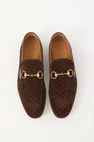 Gucci Brown Suede Mini G Cube Loafer