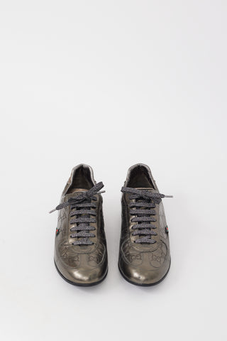 Bronze Leather Guccissima Sneaker