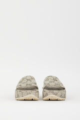 Gucci Beige & Grey Interlocking GG Platform Slide