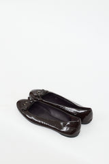 Gucci Vintage Brown Patent Ballet Flat