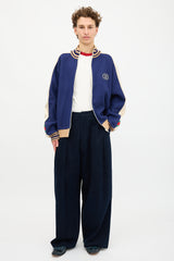 Gucci Wool Knit GG Varsity Jacket