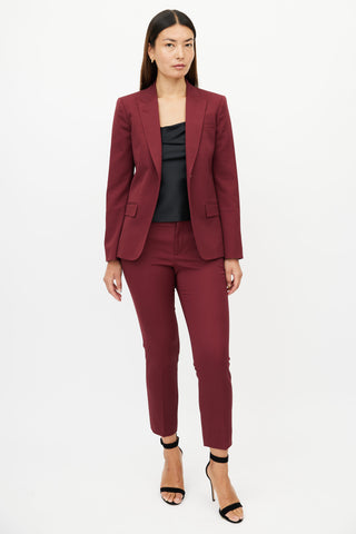 Gucci Burgundy Blazer & Pant Suit