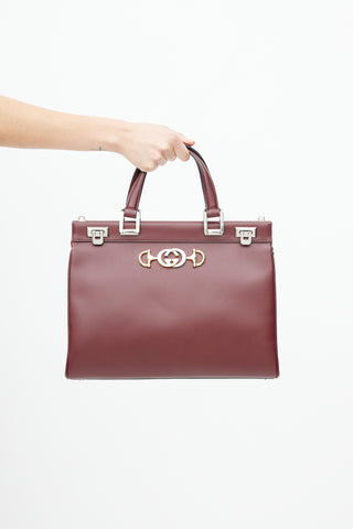 Carolina Herrera // Magenta Quilted Leather Bag – VSP Consignment