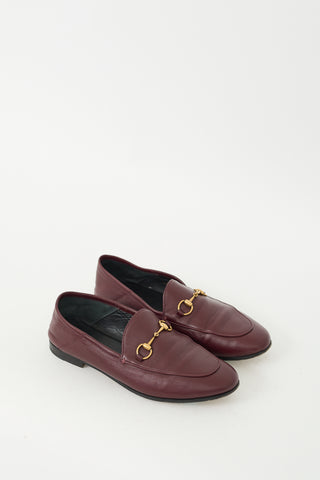 Gucci Burgundy Leather Brixton Loafer