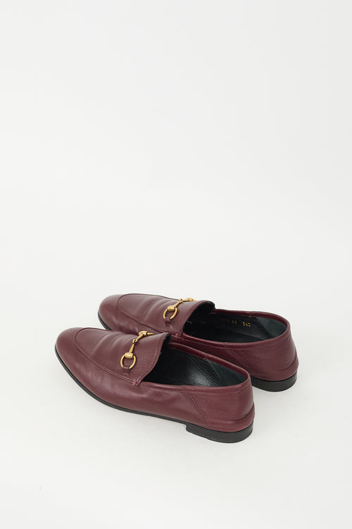 Gucci Burgundy Leather Brixton Loafer