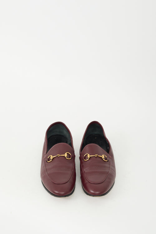 Gucci Burgundy Leather Brixton Loafer