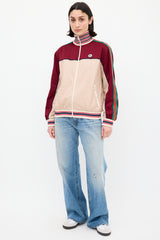 Gucci Burgundy & Multi GG Track Jacket