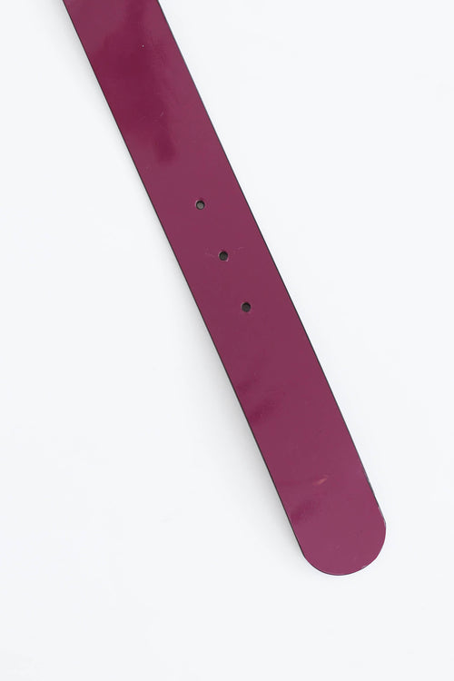 Gucci Patent Leather GG Belt