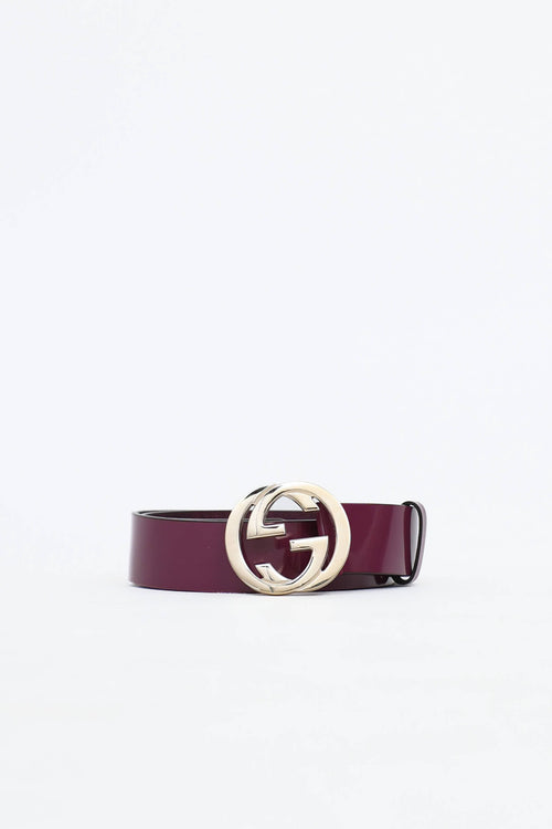 Gucci Patent Leather GG Belt