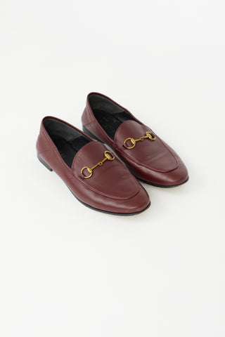 Gucci Burgundy Leather Brixton Loafer
