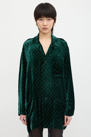 Gucci Burnout Velvet GG Shirt
