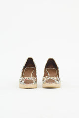 Gucci Floral Peep Toe Wedge