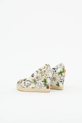 Gucci Floral Peep Toe Wedge