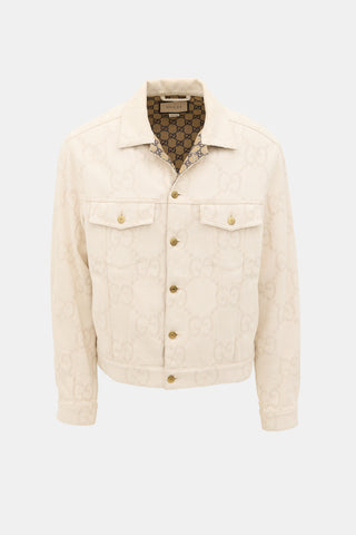 Gucci Canvas GG Monogram Trucker Jacket