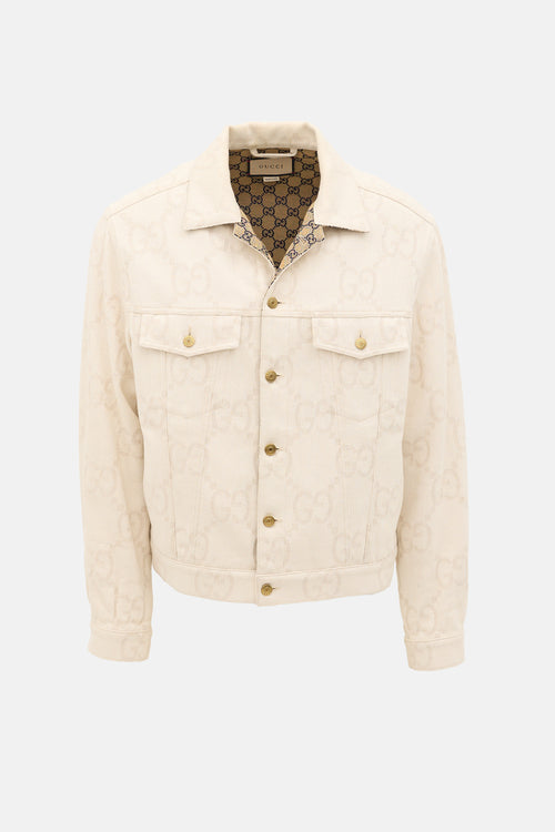 Gucci Canvas GG Monogram Trucker Jacket