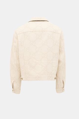 Gucci Canvas GG Monogram Trucker Jacket
