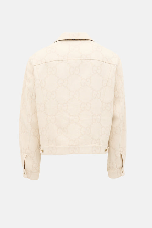 Gucci Canvas GG Monogram Trucker Jacket