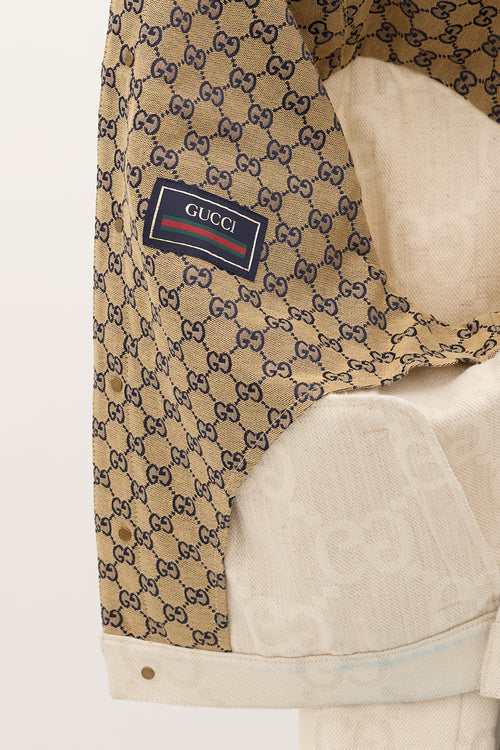 Gucci Canvas GG Monogram Trucker Jacket
