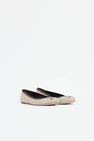 Gucci Canvas Ballet Flat