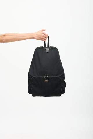 Gucci Canvas Logo Plaque Backpack