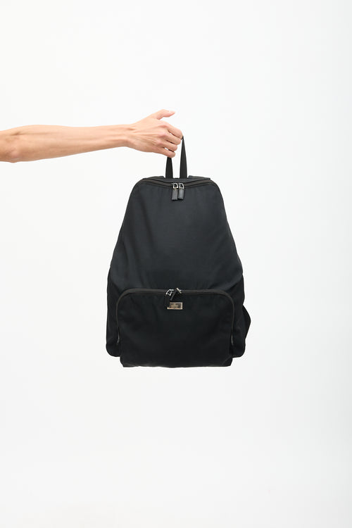 Gucci Canvas Logo Plaque Backpack