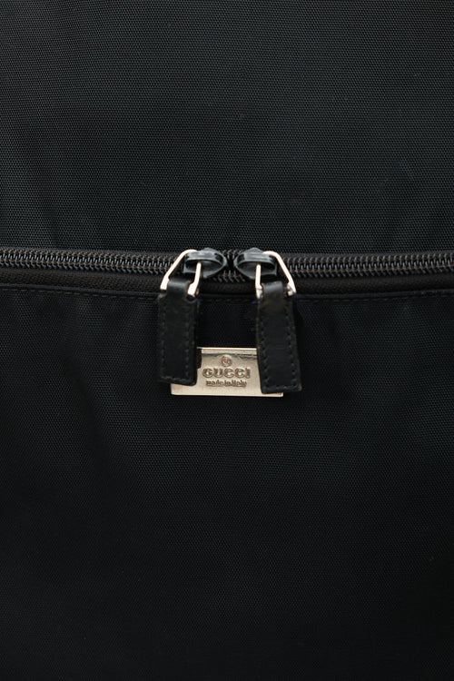 Gucci Canvas Logo Plaque Backpack