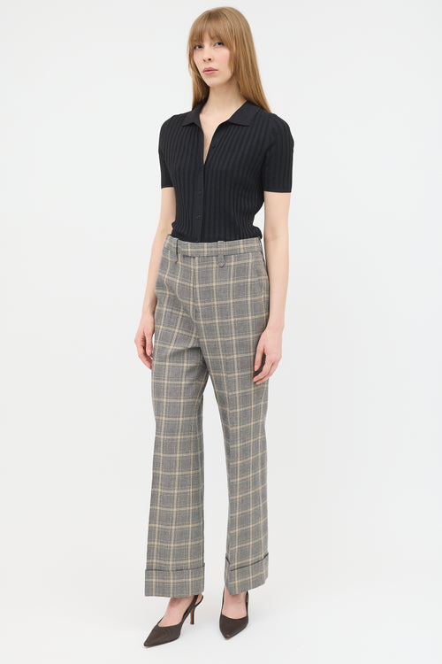 Gucci Check Cuffed Trouser