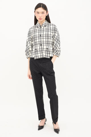 Gucci Check Peplum Jacket