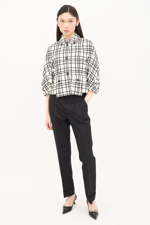 Gucci Check Peplum Jacket