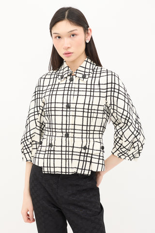 Gucci Check Peplum Jacket