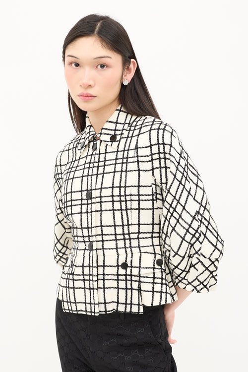 Gucci Check Peplum Jacket