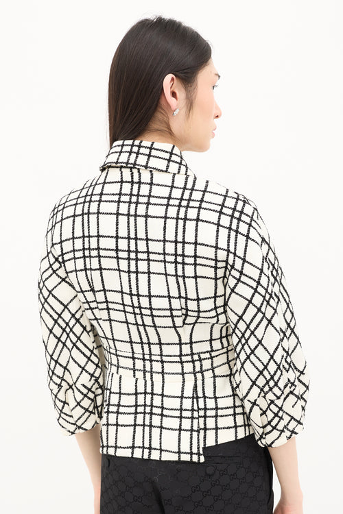 Gucci Check Peplum Jacket