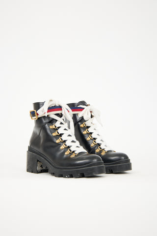 Gucci Leather Sylvie Boot