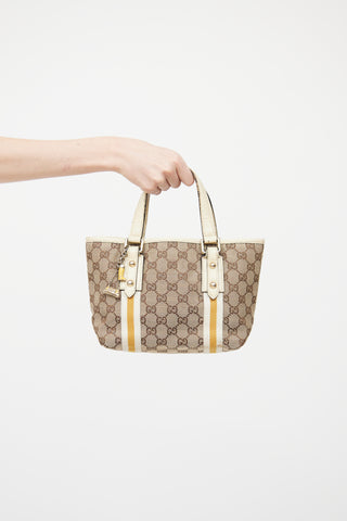 Gucci Cream & Yellow Small Jolicoeur Tote