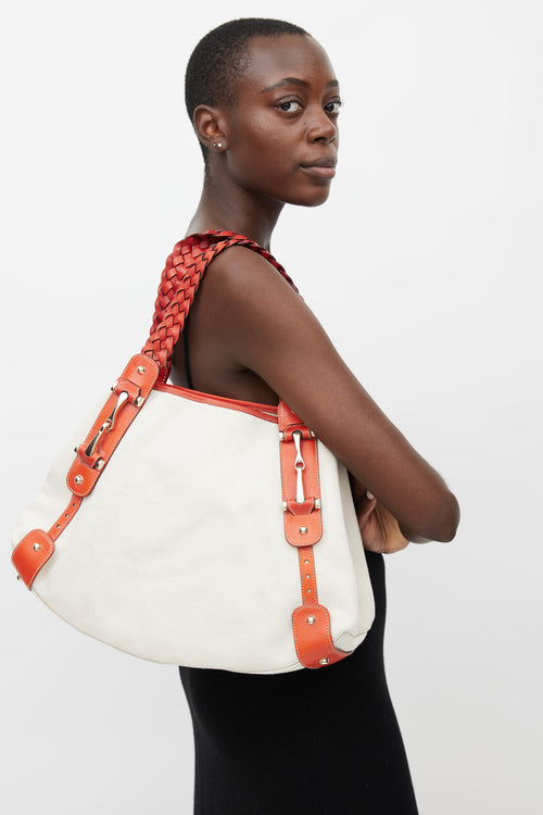 Gucci Beige & Orange Pelham Tote Bag