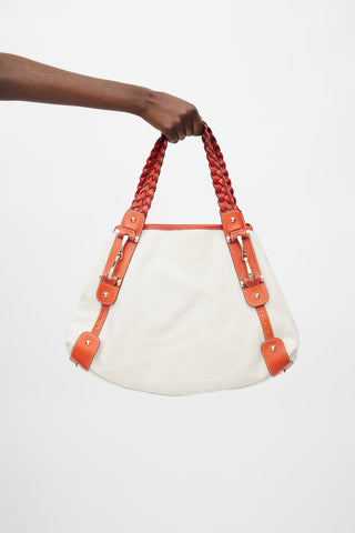 Gucci Beige & Orange Pelham Tote Bag