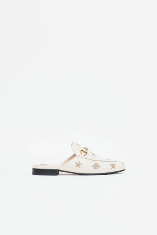 Gucci Embroidered Princetown Mule