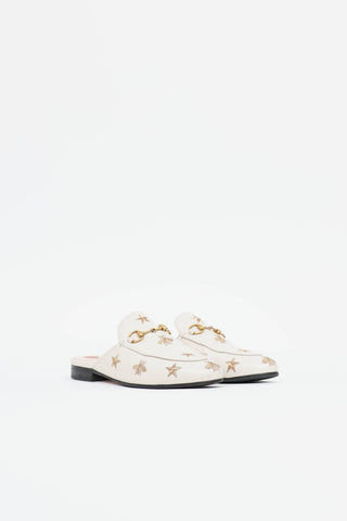 Gucci Embroidered Princetown Mule