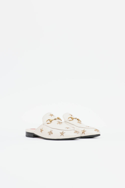 Gucci Embroidered Princetown Mule