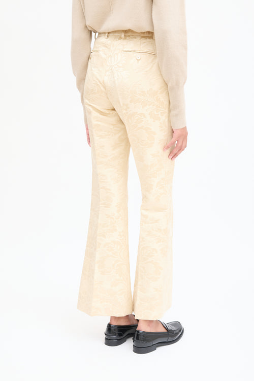 Gucci Cream Floral Jacuqard Trouser